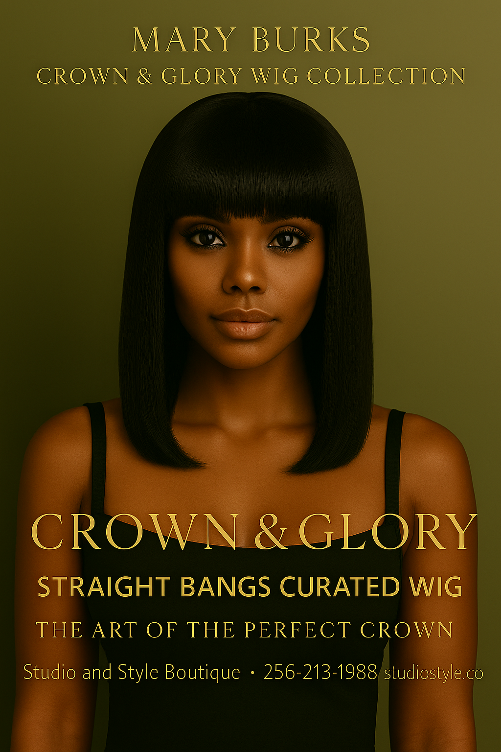 Majestic Midnight Bob (Curated Studio Cut Original) #1 (14 INCH)