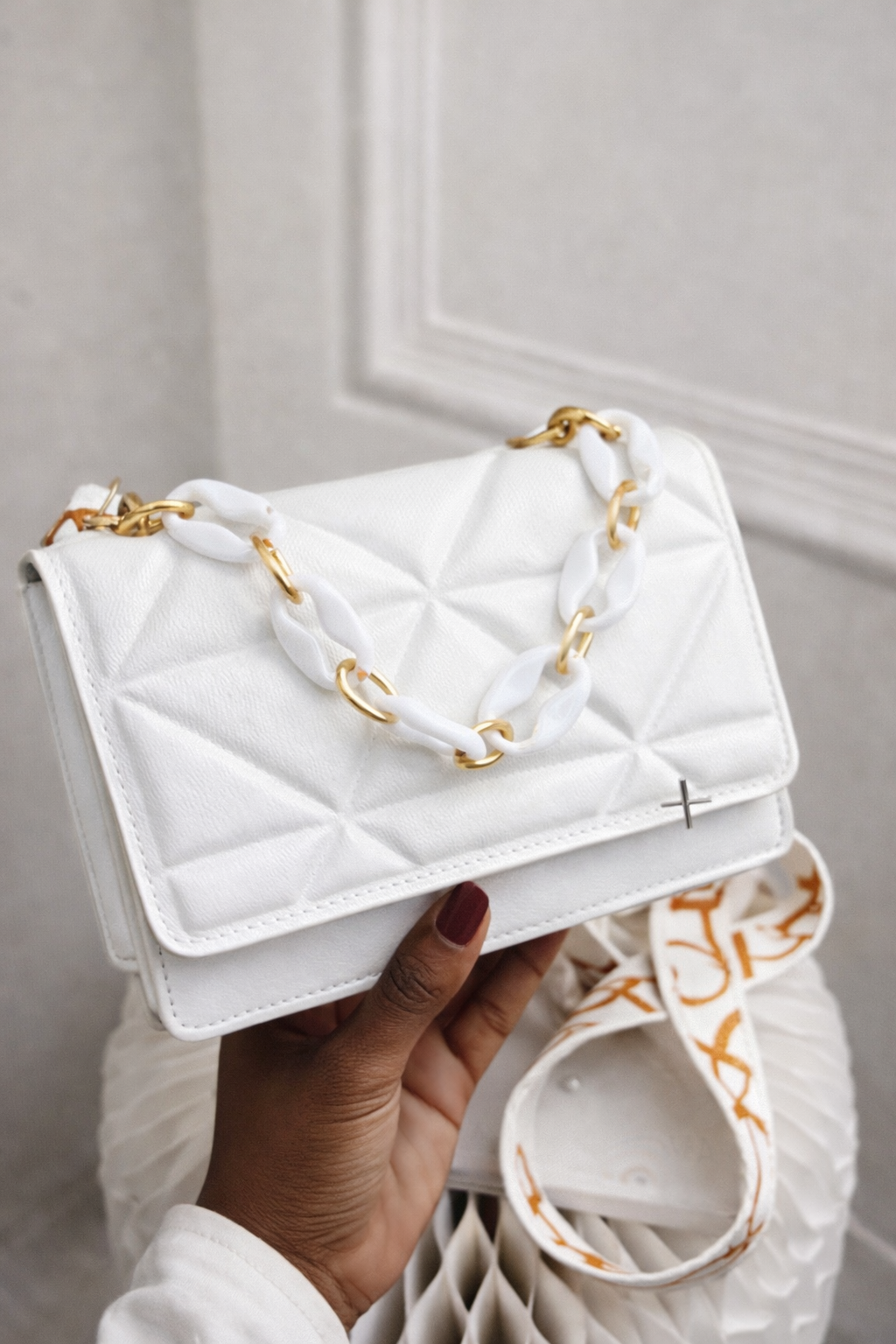 Quilted Adjustable Strap Crossbody Bag