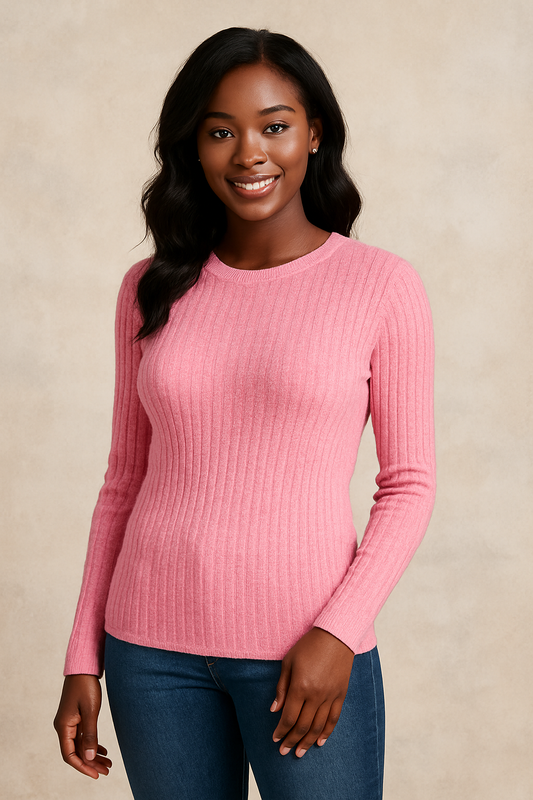 Zenana Ribbed Long Sleeve Round Neck T-Shirt